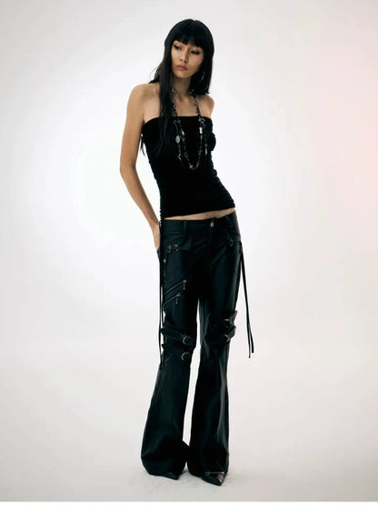 FayChui  Waxed Straight Leg Trousers