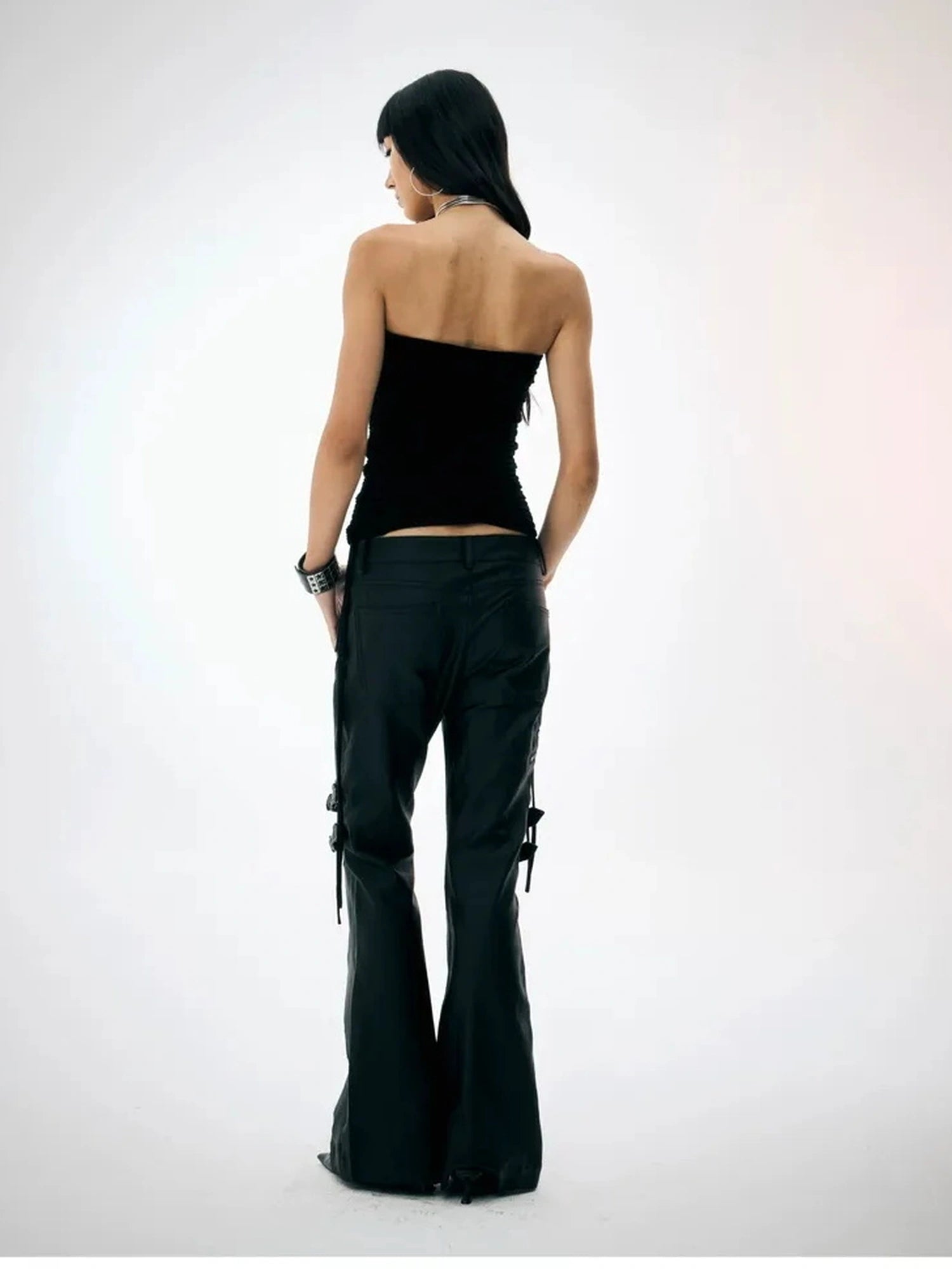 FayChui  Waxed Straight Leg Trousers