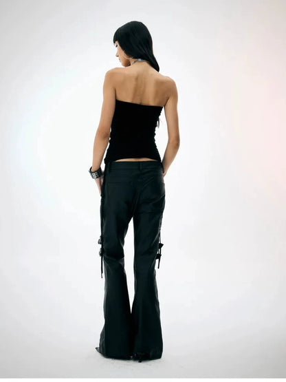FayChui  Waxed Straight Leg Trousers