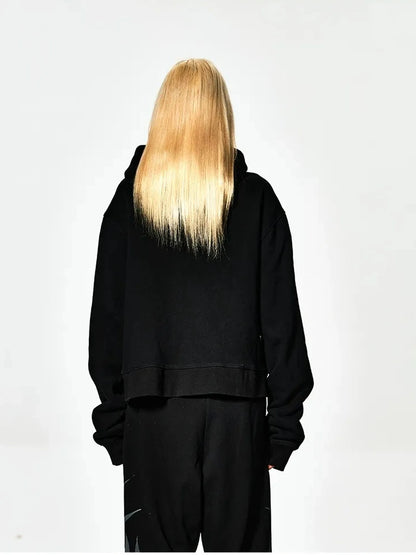 FayChui  Y2K Star Embroidered Zip Hoodie