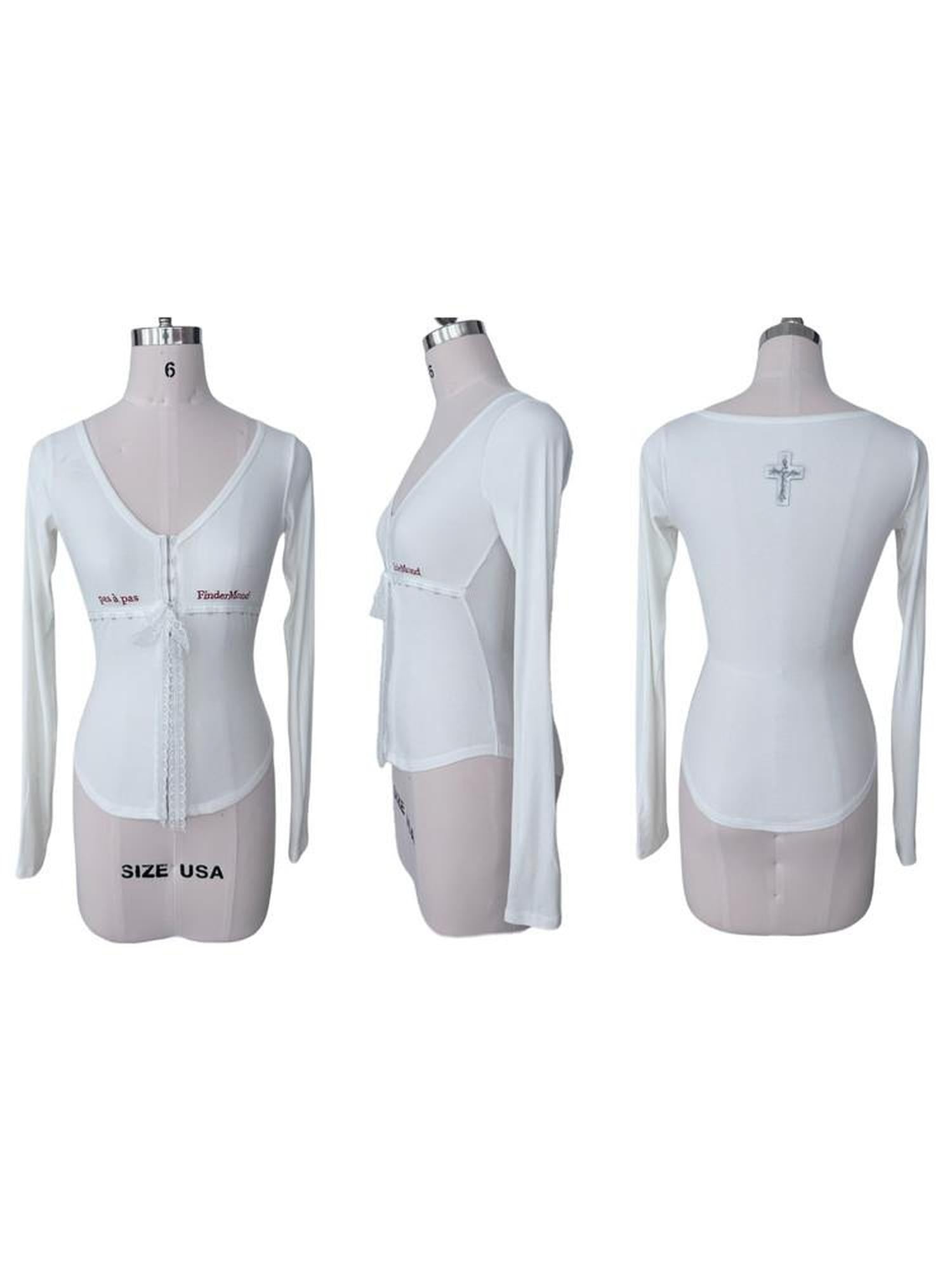 FinderMond FM Black And White Embroidered Lace Cross Hook Women&