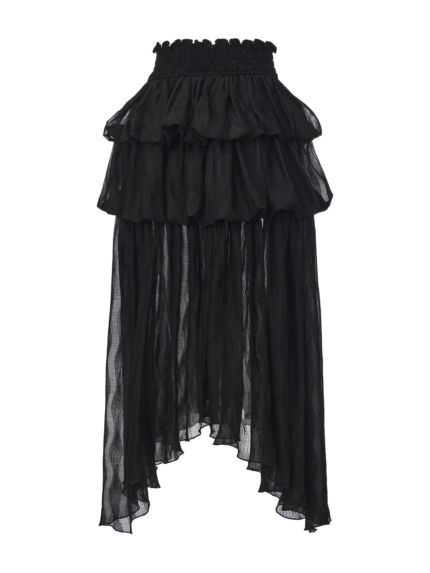 Black And White French Romantic Jellyfish Bubble Hem Women&