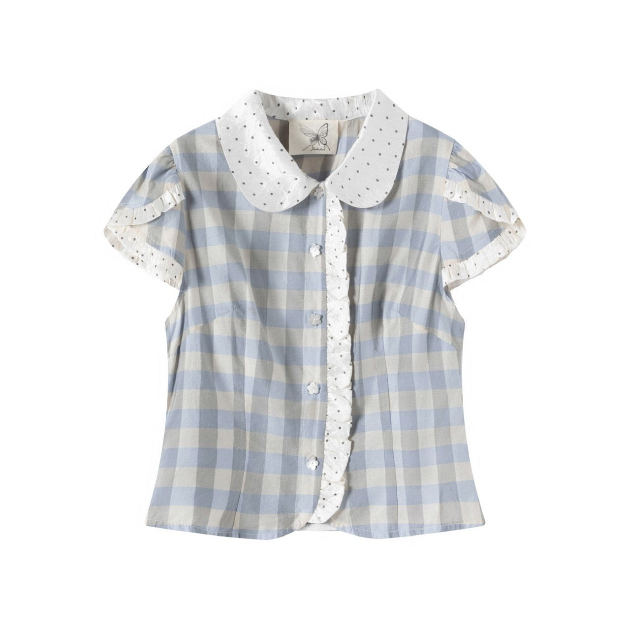 FinderMond_FM_Blue_Plaid_Bobo_Bud_Doll_Collar_Girlish_Women&