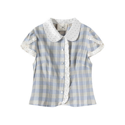 FinderMond_FM_Blue_Plaid_Bobo_Bud_Doll_Collar_Girlish_Women&