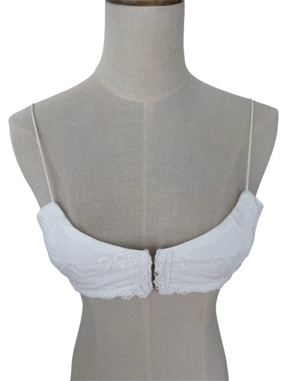 FinderMond FM Bow Embroidered Front Hook Strappy Women&