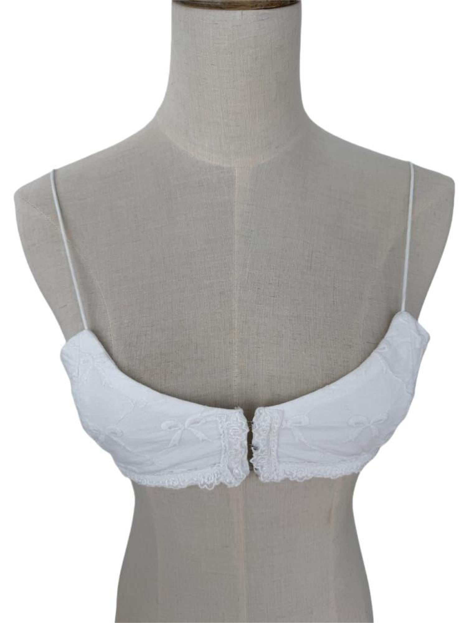 FinderMond FM Bow Embroidered Front Hook Strappy Women&