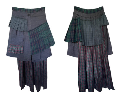 FinderMond_FM_Checked_Sailor_Collar_Multi_Layered_Women&