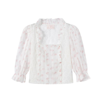 FinderMond_FM_Cherry_Blossom_Rain_Pleated_Printed_Short_Sleeve_Women&