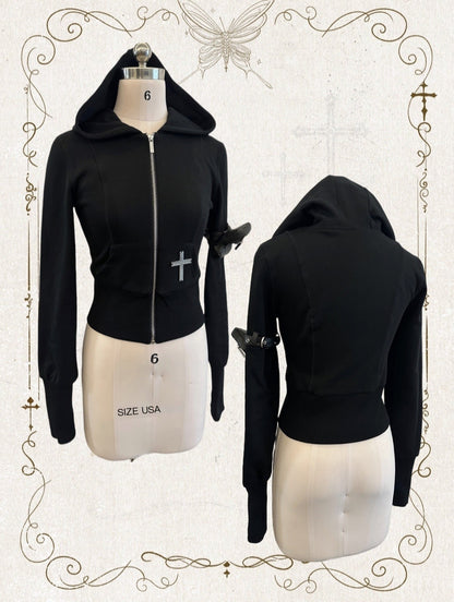 FinderMond_FM_Dark_Gothic_Metallic_Cross_Hooded_Sweatshirt_And_Pants_Women&