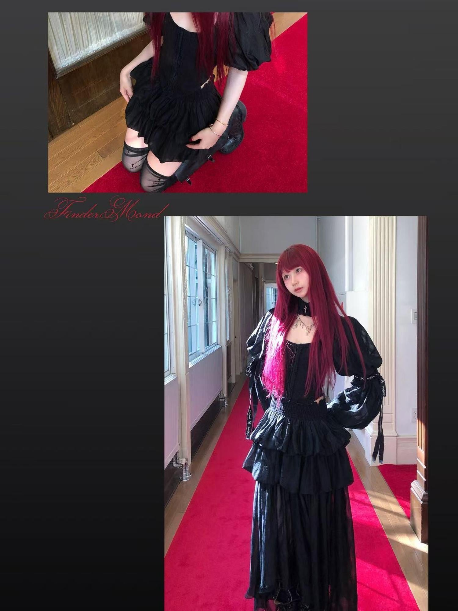 FinderMond FM Dark Pleated Bondage Strap Jellyfish Bubble Women&