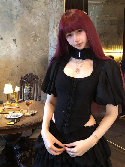 FinderMond FM Dark Pleated Bondage Strap Jellyfish Bubble Women&