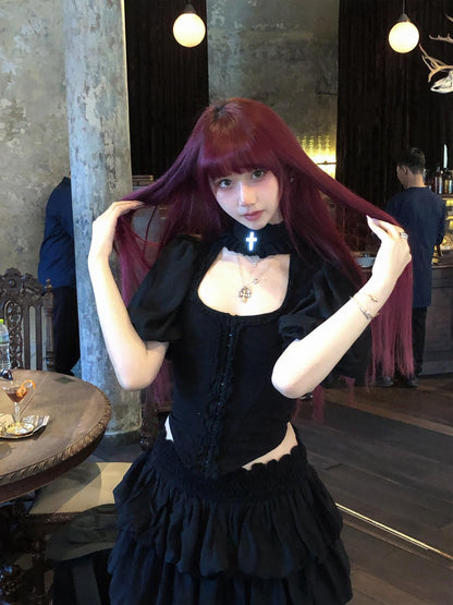 FinderMond FM Dark Pleated Bondage Strap Jellyfish Bubble Women&