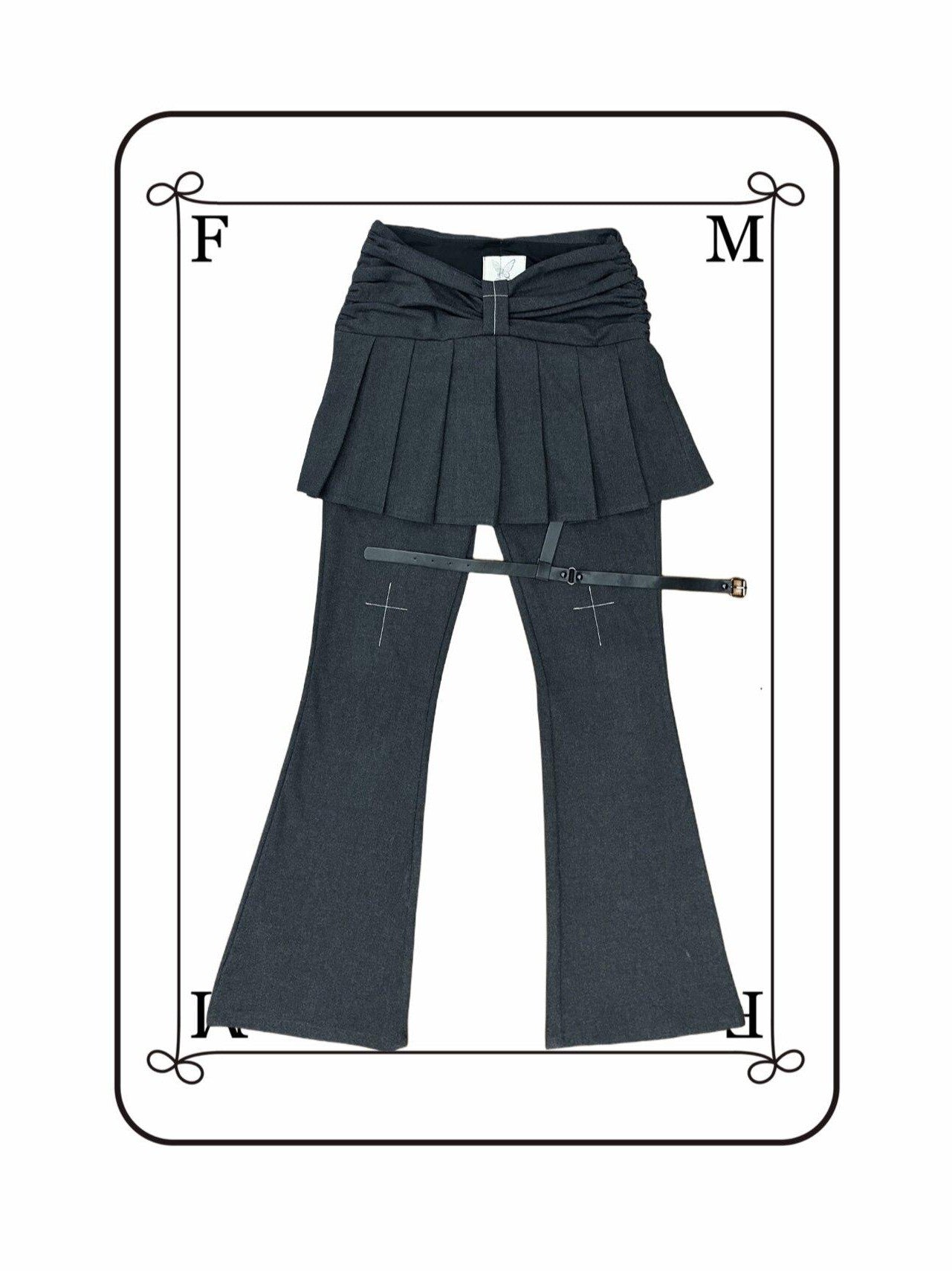 FinderMond FM Delicate Bow Pleated Cross Detail Leg Ring Women&