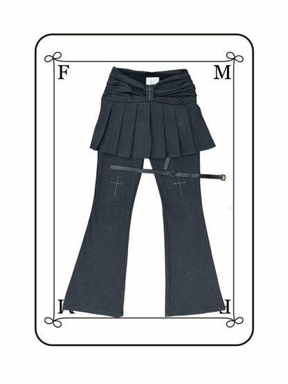 FinderMond FM Delicate Bow Pleated Cross Detail Leg Ring Women&