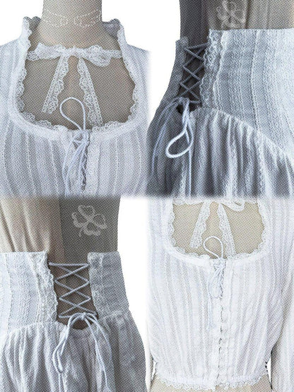 FinderMond FM Elegant Tiered Cake Skirt Mid Sleeve Niche Design Women&