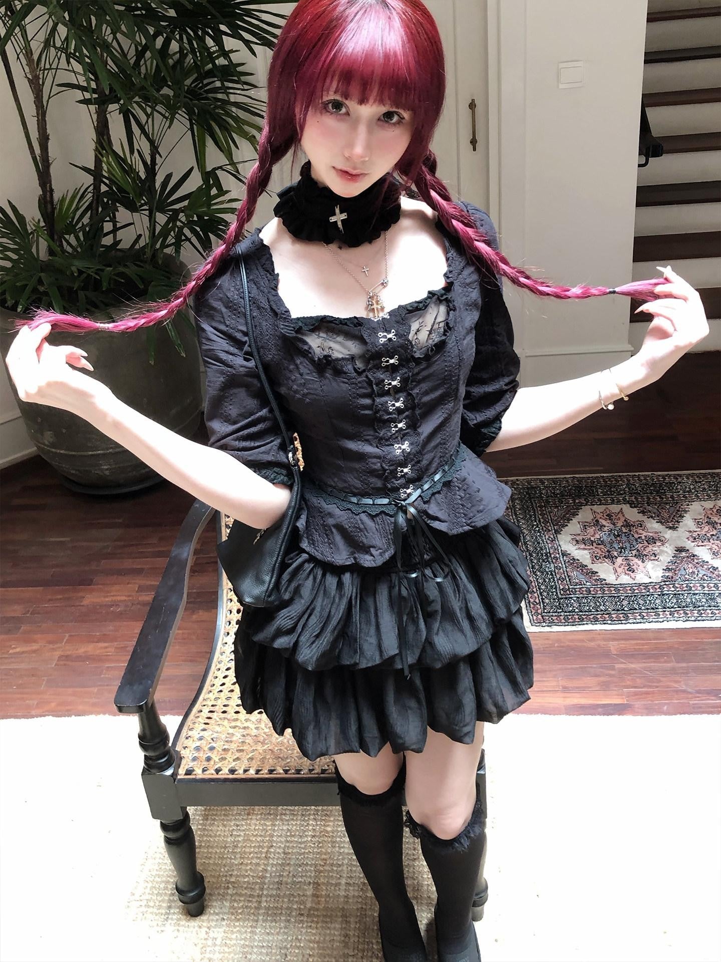 FinderMond FM Generated Color And Black French Romantic Classical Elegant Women&
