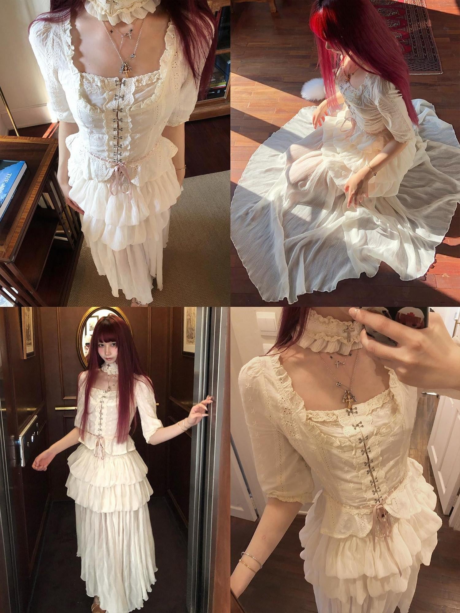 FinderMond FM Generated Color And Black French Romantic Classical Elegant Women&