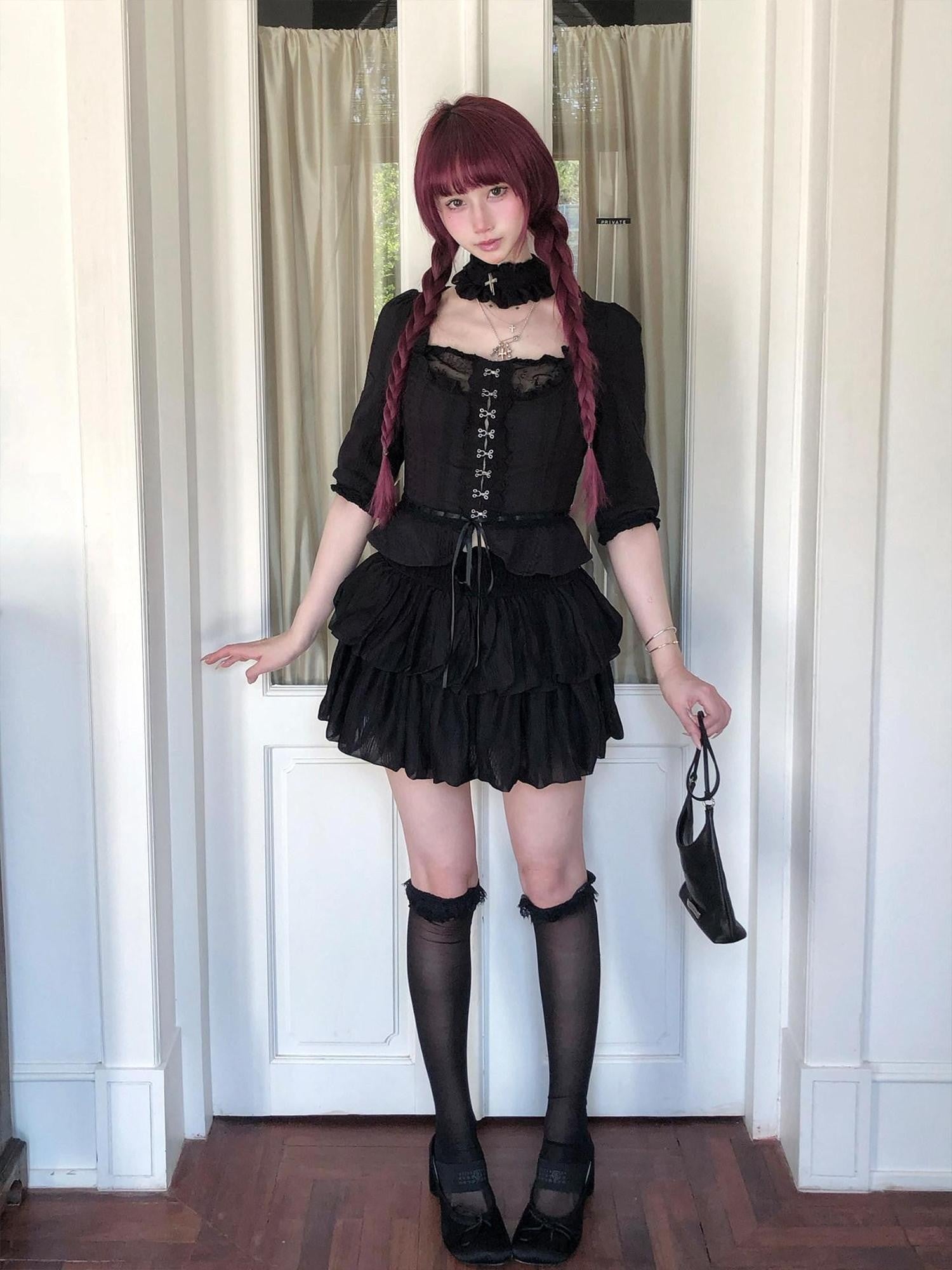 FinderMond FM Generated Color And Black French Romantic Classical Elegant Women&