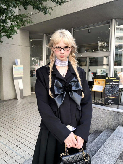 FinderMond FM Girlish Pleated Doll Collar Japanese Style Women&