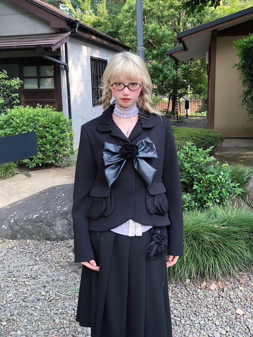 FinderMond FM Girlish Pleated Doll Collar Japanese Style Women&