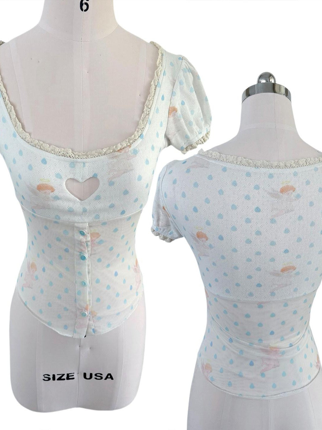 FinderMond FM Girly Raindrop Angel Print Women&