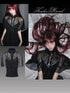 FinderMond FM Gothic Lace Mesh Cape Two Piece Women&