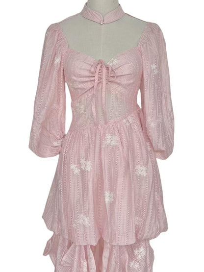 FinderMond FM Pink Detachable Train Multiway Heavy Embellished Women&