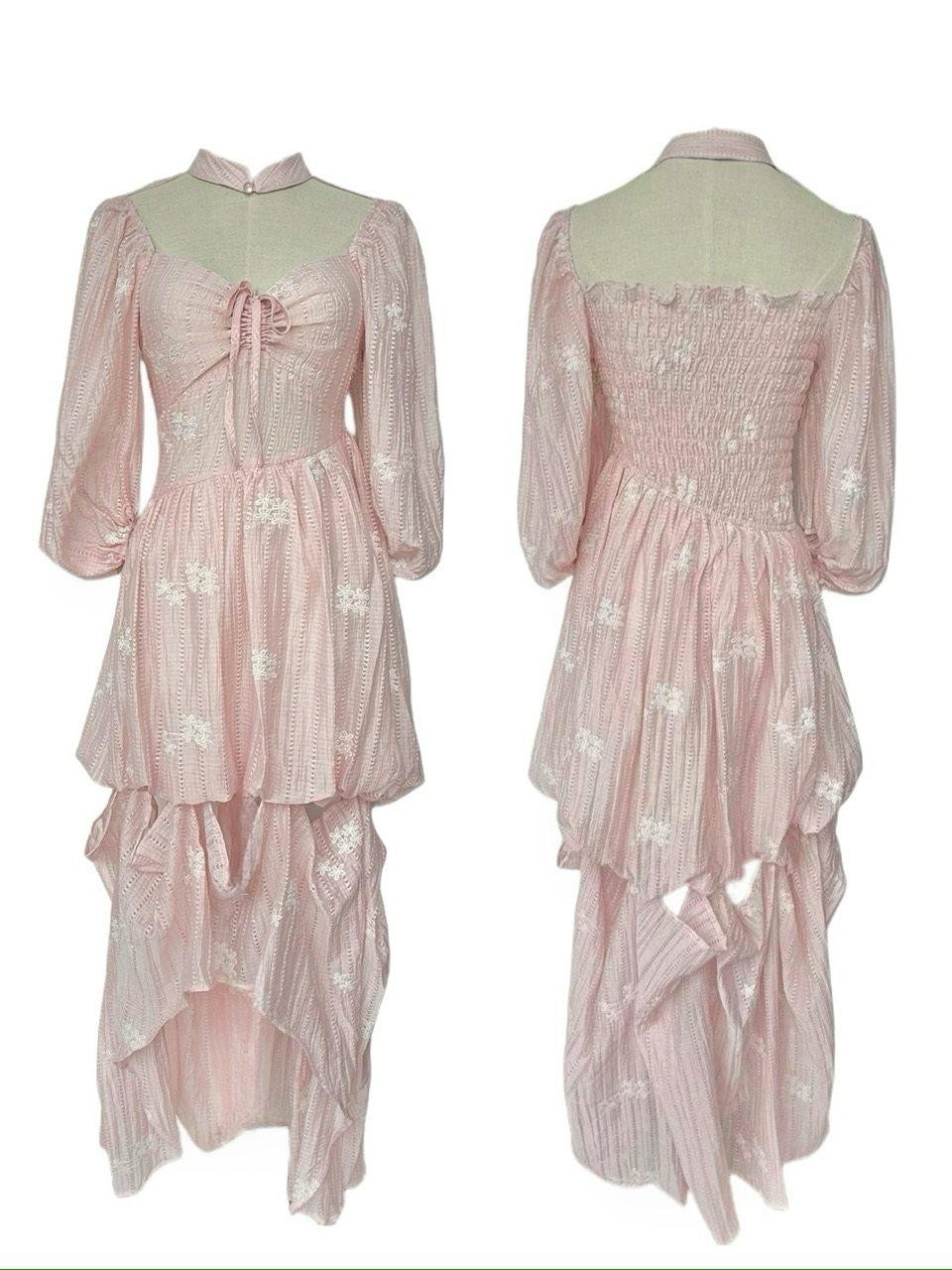 FinderMond FM Pink Detachable Train Multiway Heavy Embellished Women&