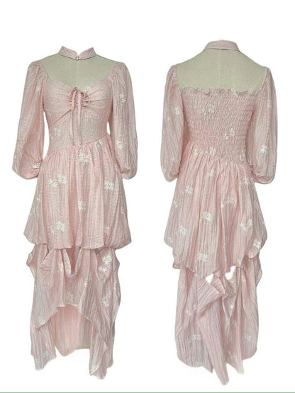 FinderMond FM Pink Detachable Train Multiway Heavy Embellished Women&