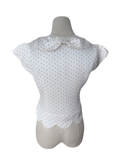 FinderMond FM Polka Dot Petal Bow Elegant Women&