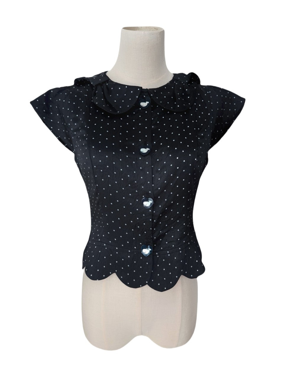 FinderMond FM Polka Dot Petal Bow Elegant Women&