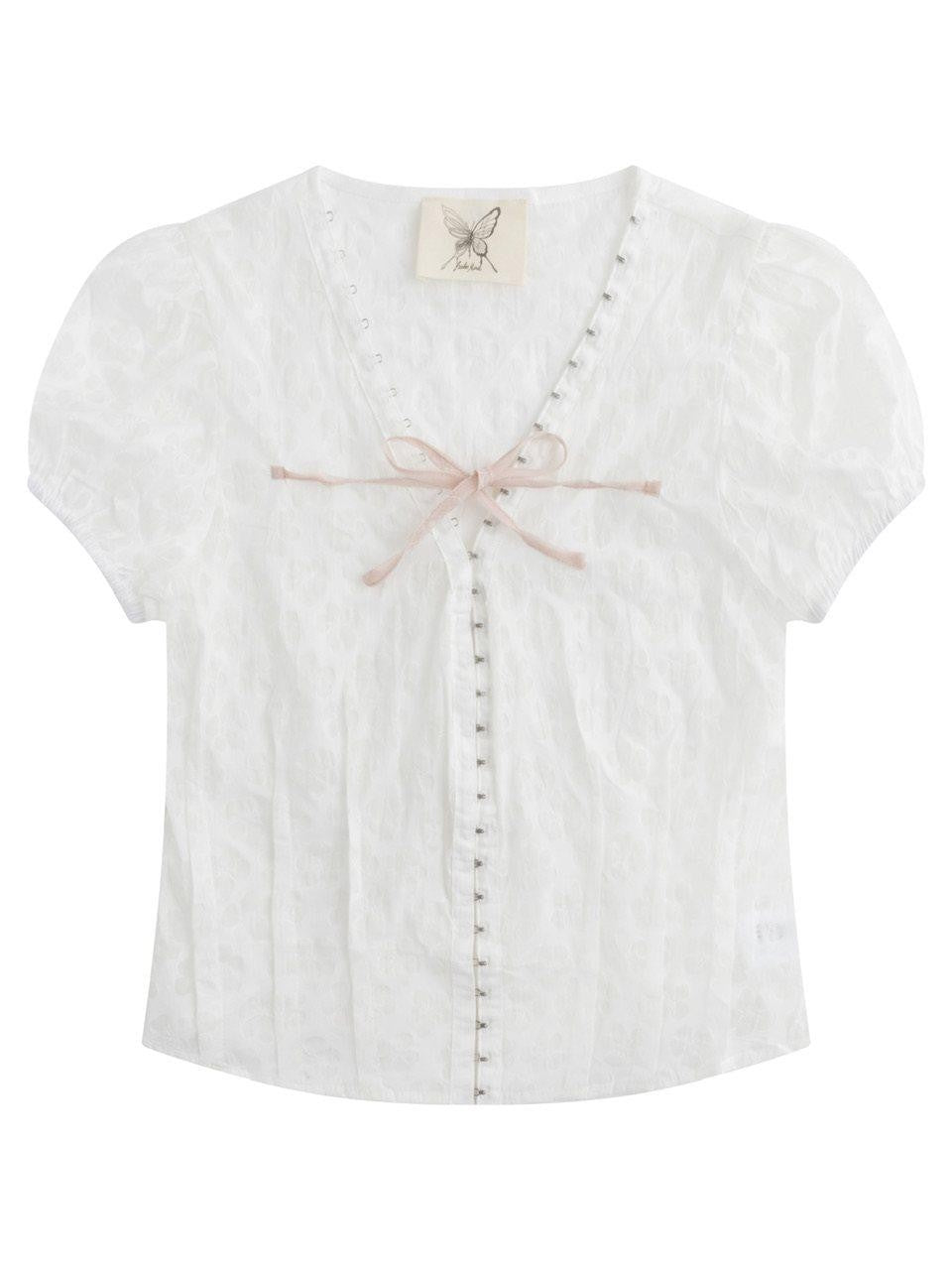 FinderMond FM Sakura Rain Crochet Floral Large Bow Tie Women&