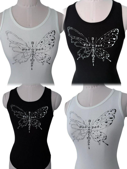 FinderMond FM Shattered Butterfly Print Casual Relaxed Women&