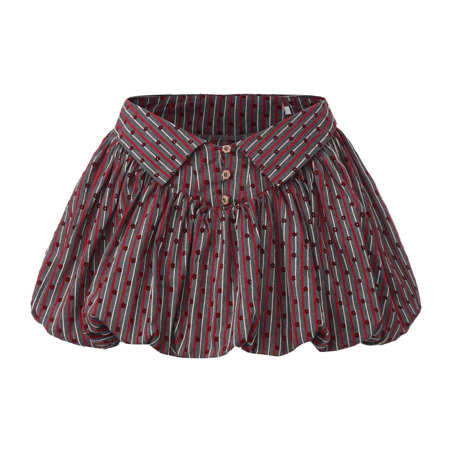 FinderMond_FM_Striped_Flocked_Floral_Ruched_Women&