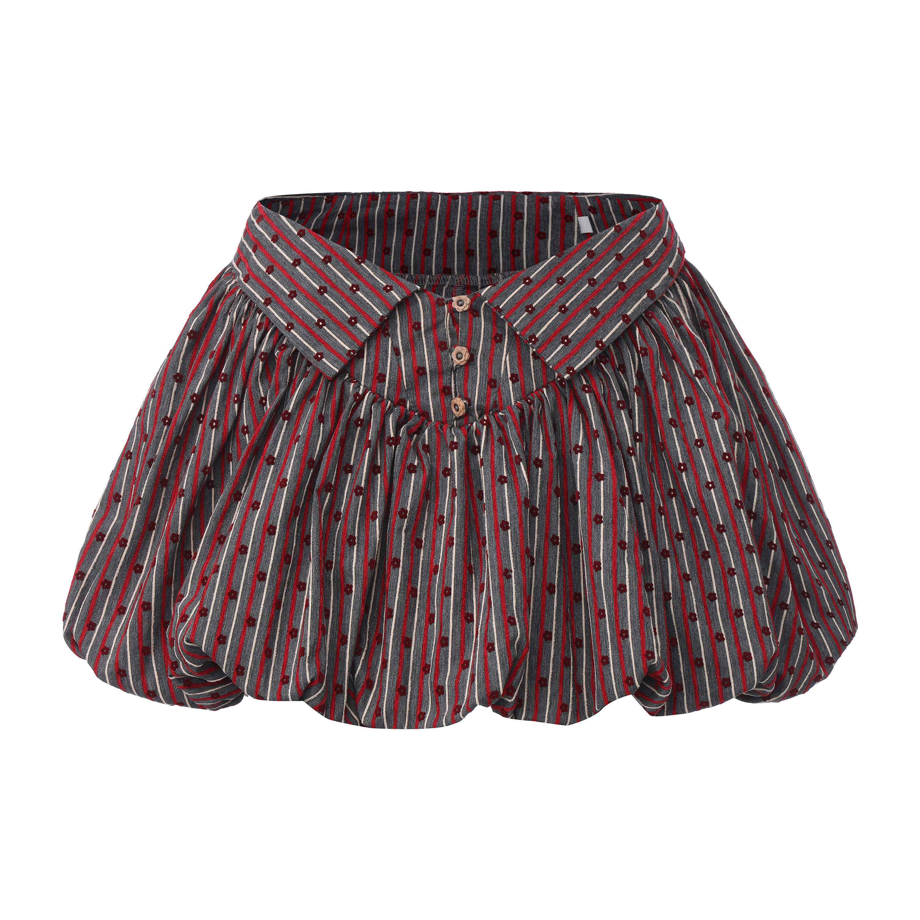 FinderMond_FM_Striped_Flocked_Floral_Ruched_Women&