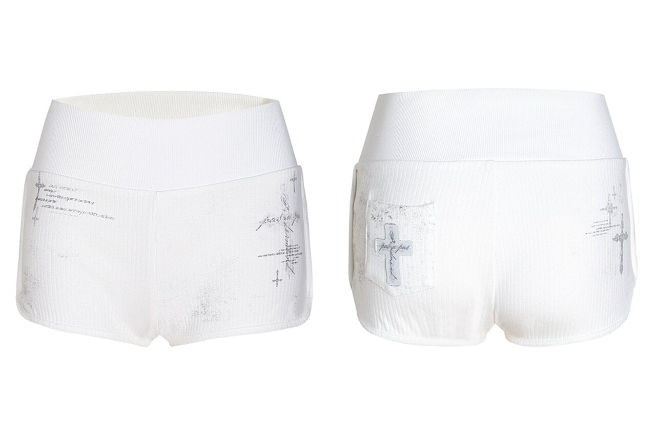 FinderMond_FM_White_Cross_Print_Casual_Everyday_Daily_Wear_Women&