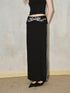 DIDDI MODA Flip Waist Bow Jacquard Knit Skirt