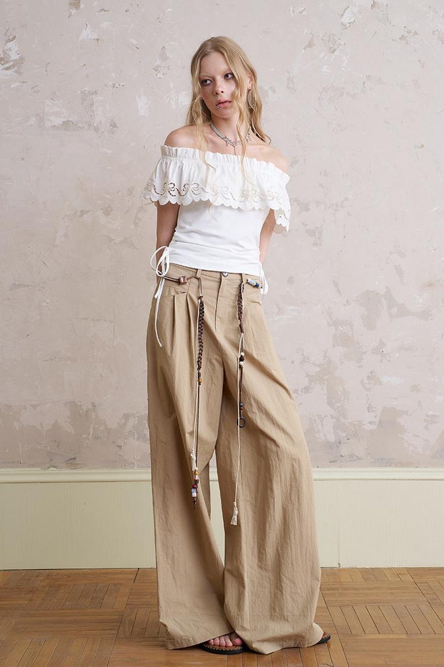 Floral Cutout Crop Top With Drawstring Waist Matching Shorts Pants Set