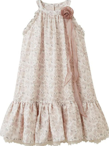 DIDDI MODA Floral Illusion Halter Dress