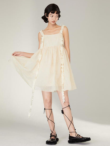 DIDDI MODA Floral Lace Up Mary Jane Shoes