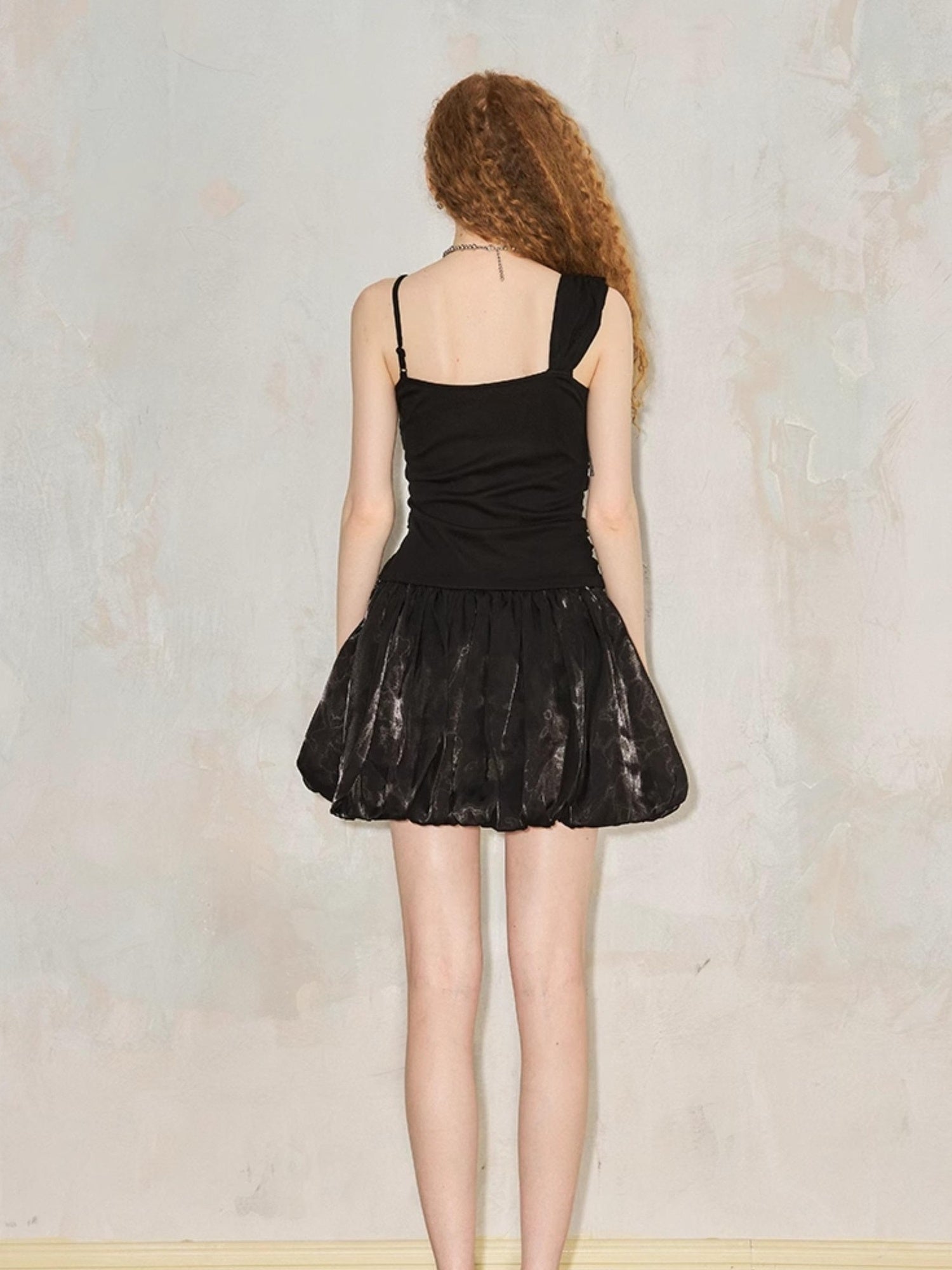 DIDDI MODA Floral Rose Strapless A Line Mini Dress