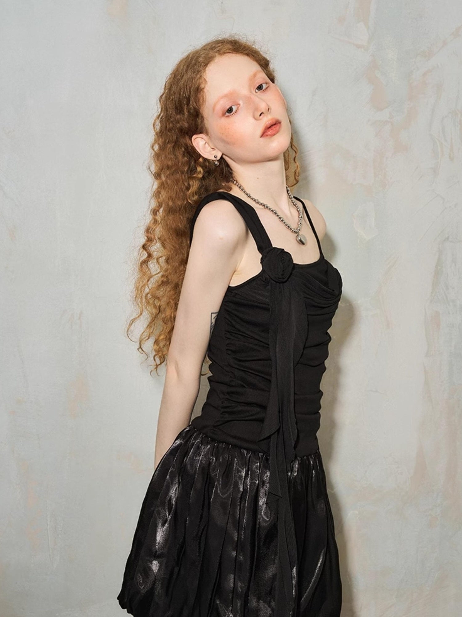 DIDDI MODA Floral Rose Strapless A Line Mini Dress