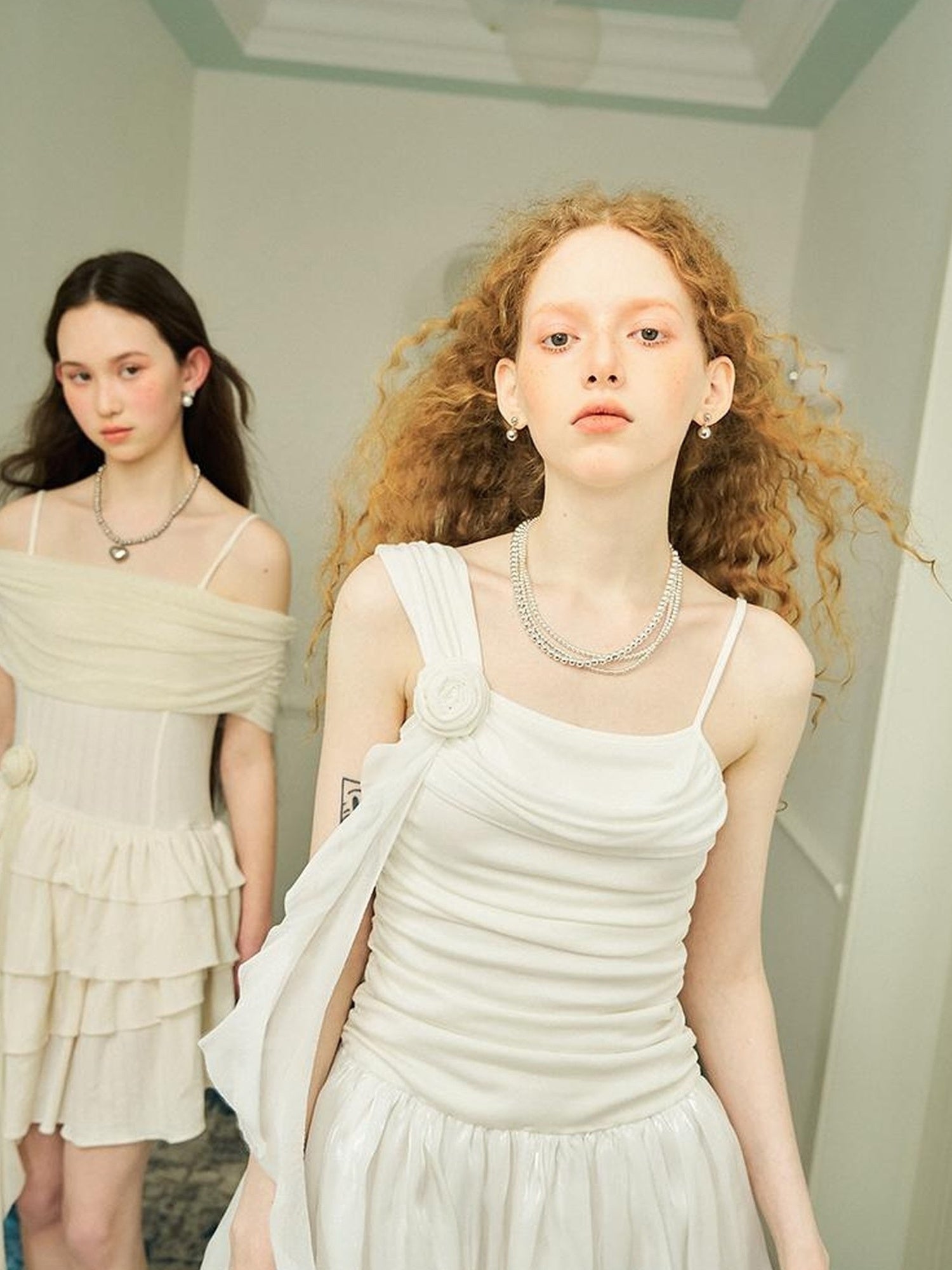 DIDDI MODA Floral Rose Strapless A Line Mini Dress