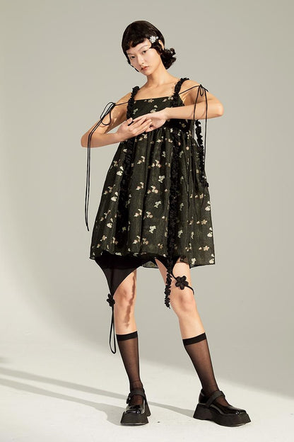DIDDI MODA Floral Strap Sweetheart Sundress