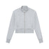 Achihara Church Kiss Embroidered Cropped Hooded Jacket