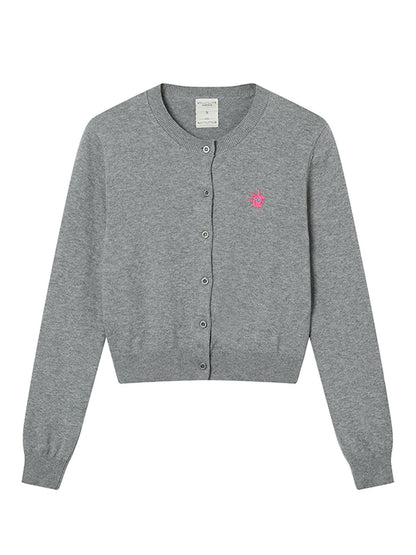 Achihara Grey Knit Vest &amp; Cardigan Set