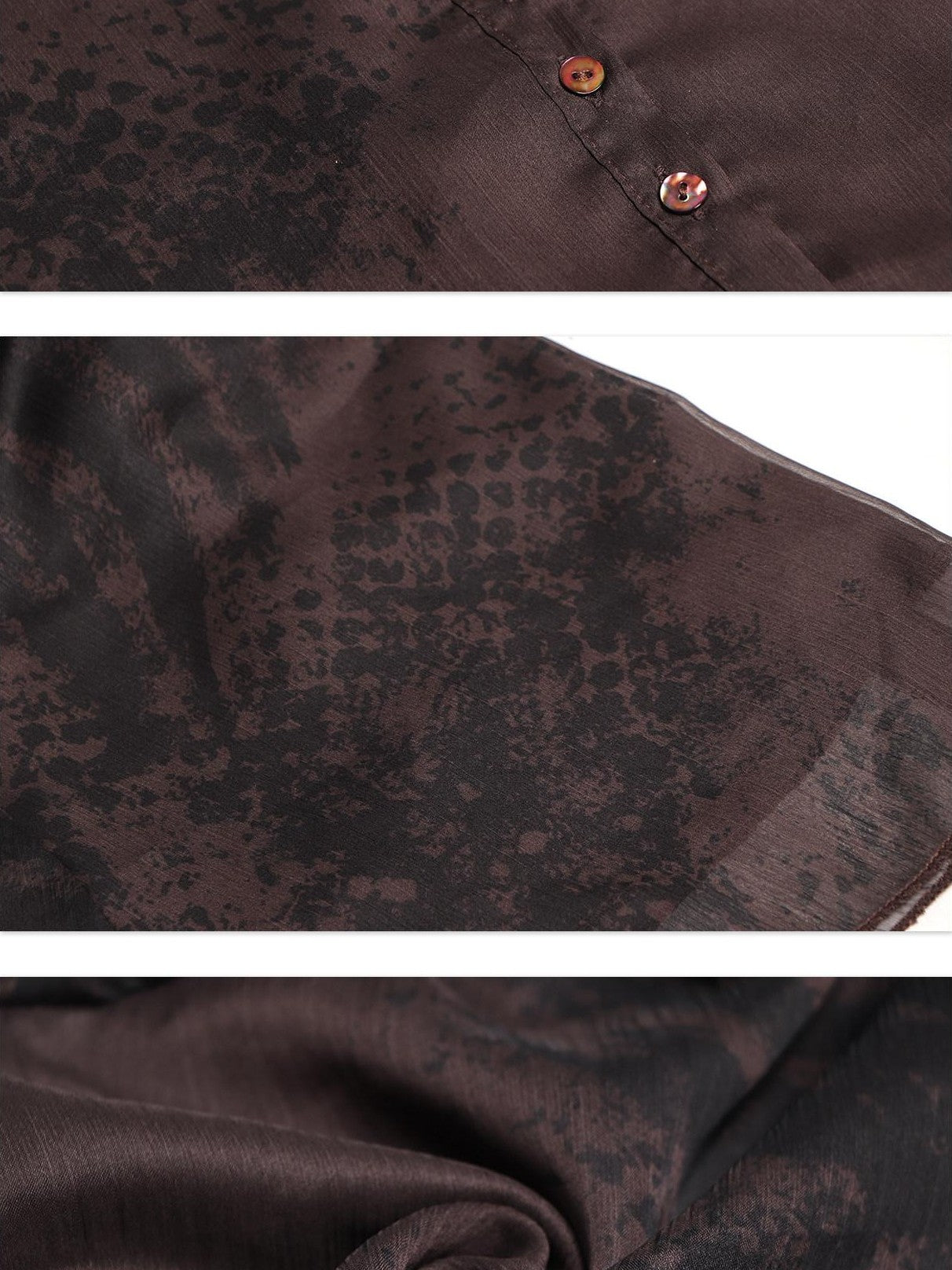 Flowers Birds Market Beaded Embroidery Original Print Detachable Convertible Ruching Women&