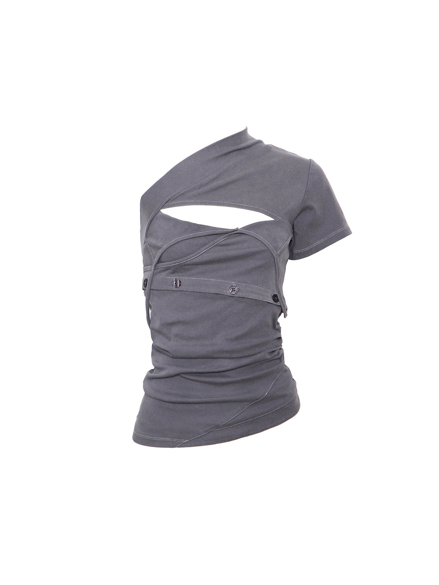 Flowers_Birds_Market_Blue_Gray_Detachable_Asymmetric_Drawstring_Slim_Women&