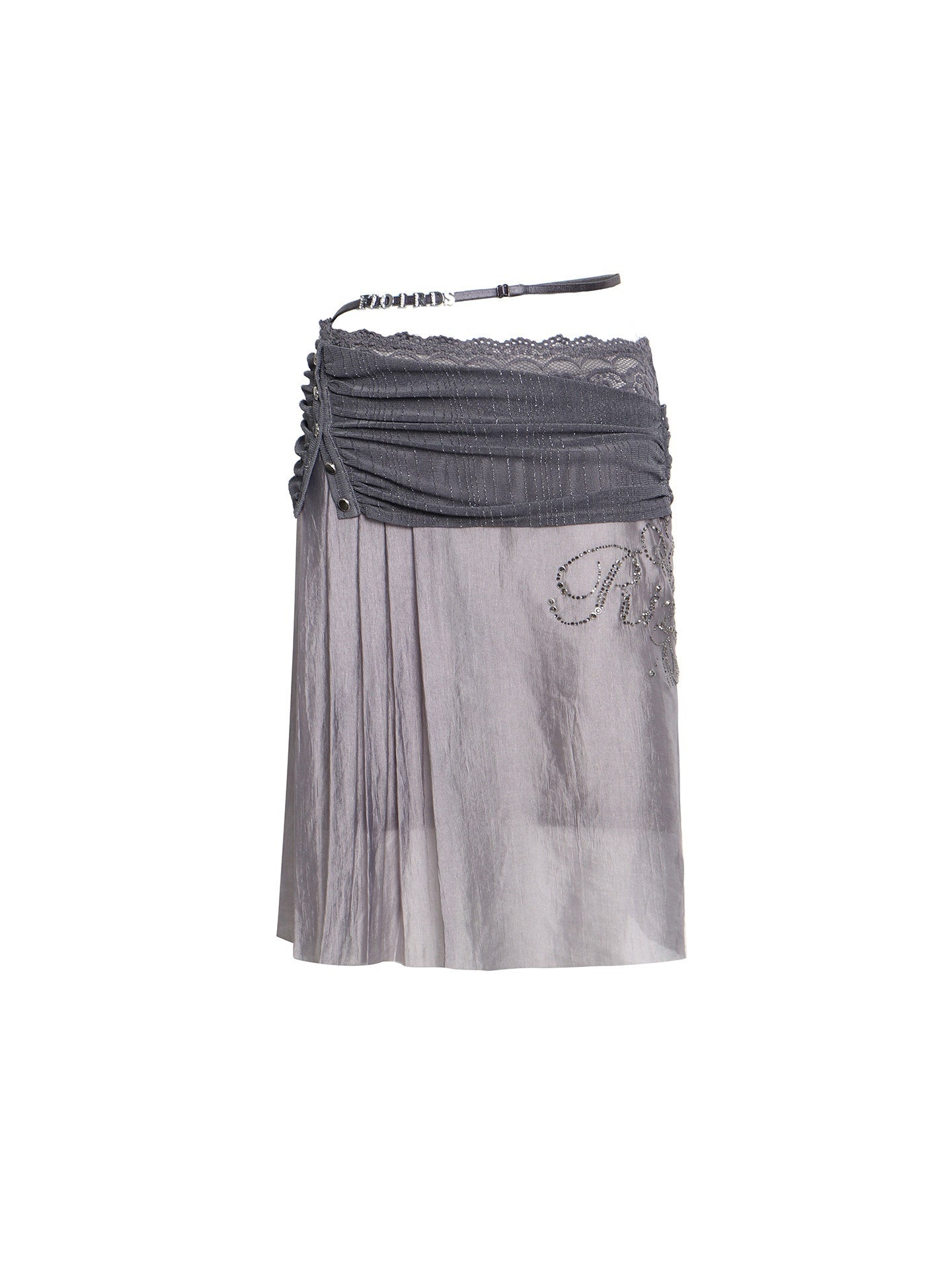 Flowers_Birds_Market_Icy_Blue_Lace_Spliced_Asymmetric_Pressed_Pleats_Women&