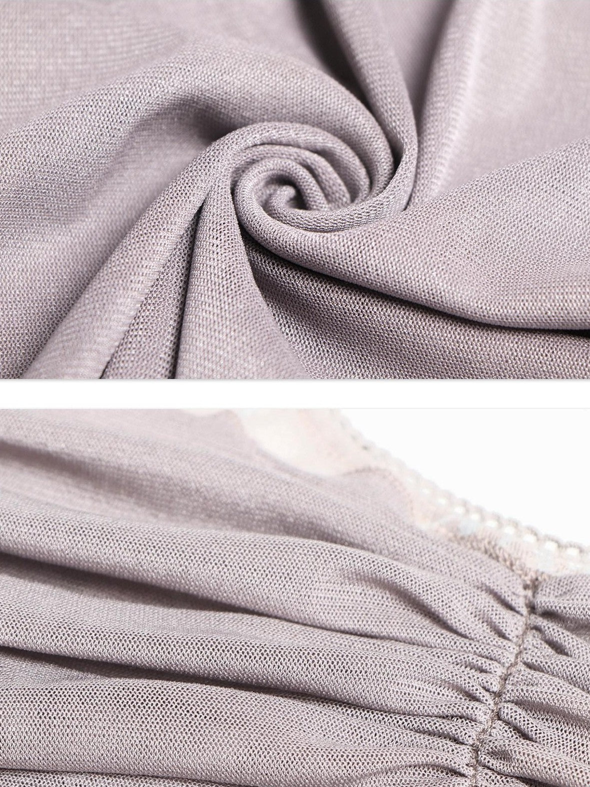 Flowers Birds Market Light Lavender Gray Detachable Cowl Neck Women&